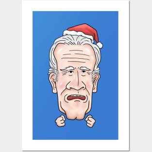 Christmas Joe Biden Caricature Posters and Art